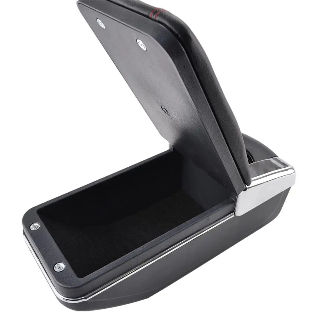 Arm Rest For Ford Fiesta 2009- Center Centre Console Storage Box Armrest Rotatable 2010 2011 2012 2013