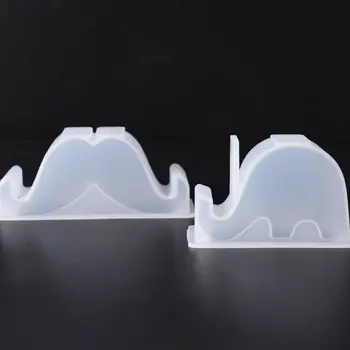 

DIY Crystal Epoxy Mould Mobile Phone Stand Molds Simple Swing Table Office Car Decoration Making High Mirror Silicone Mold