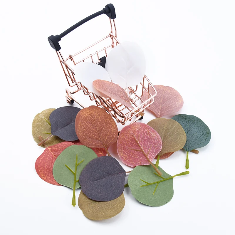 10pcs Eucalyptus leaves Flower silk leaf home decor accessories scrapbooking wedding decorative flowers wreaths diy gifts box