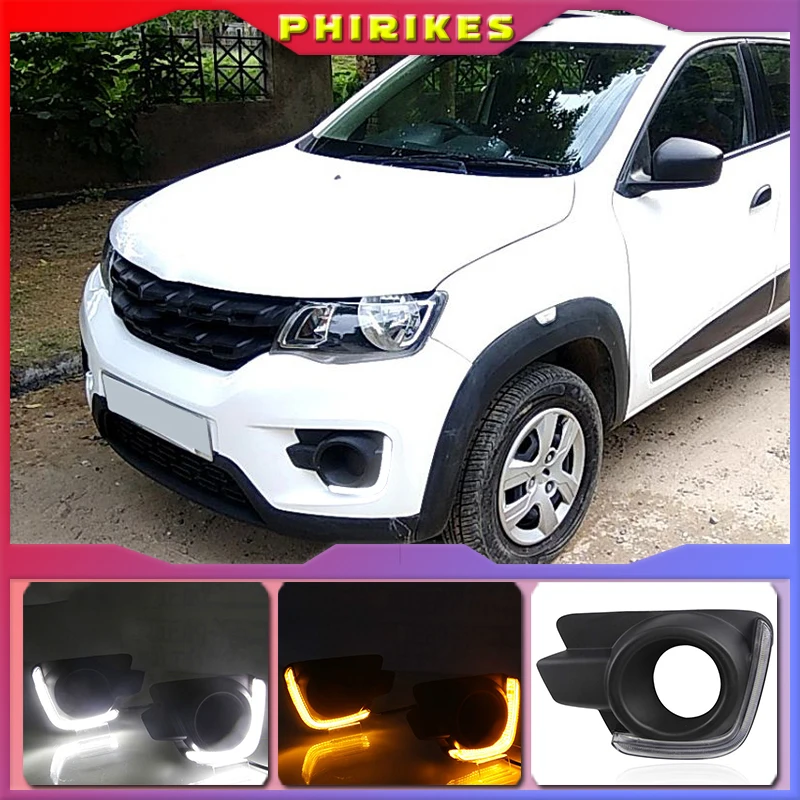 

2Pcs DRL Daytime Running Light For Renault Kwid 2017-2019 LED Fog Lamp
