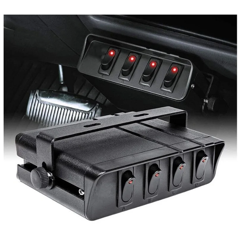 12V 4 банда 40-Amp вкл/выкл кулисный переключатель коробка контроллер аварийный стробоскоп светильник