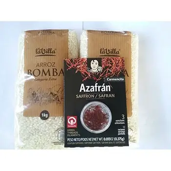 

Lote de 2 kg arroz bomba La Villa + 0,375gr. Azafrán Carmencita