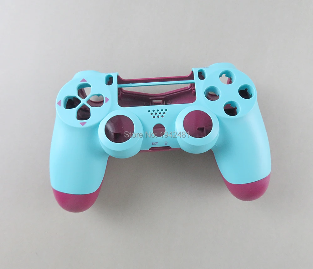 Замена полной оболочки и кнопок для jds 040 JDM 040 DualShock 4 playstation 4 PS4 Pro 4,0 корпус контроллера гладкий Чехол - Цвет: Светло-голубой