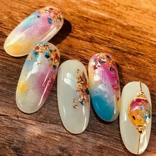 8 estilo da arte do prego brilho colorido folhas de alumínio 3d gel polonês esparadrapo manicure uv floco ferramentas paillette diy cobertura a laser g0p5(China)