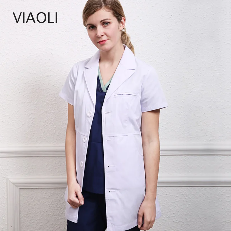 2019 Men Medical Clothes Unisex White Lab Coats Nurse Work Wear Uniforms Scrub Medical Doctor's Long Sleeve Jacket High quality