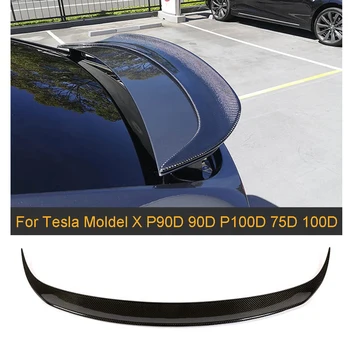 

Rear Wing Spoiler For Tesla Model X P90D 90D P100D 75D 100D 2016-2019 Carbon Fiber Car Rear Trunk Lip Spoiler Wing