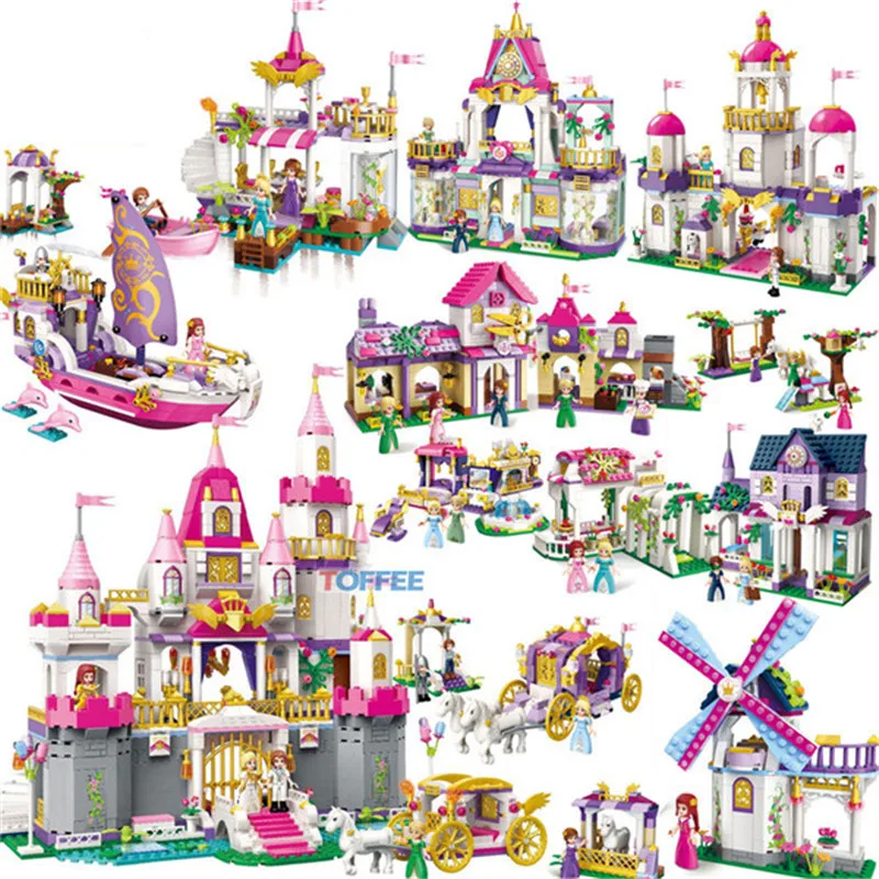 

New Girl Castle Puzzle Legoings Model Assembling Bricks Building Blocks Kit DIY Education Christmas Gifts