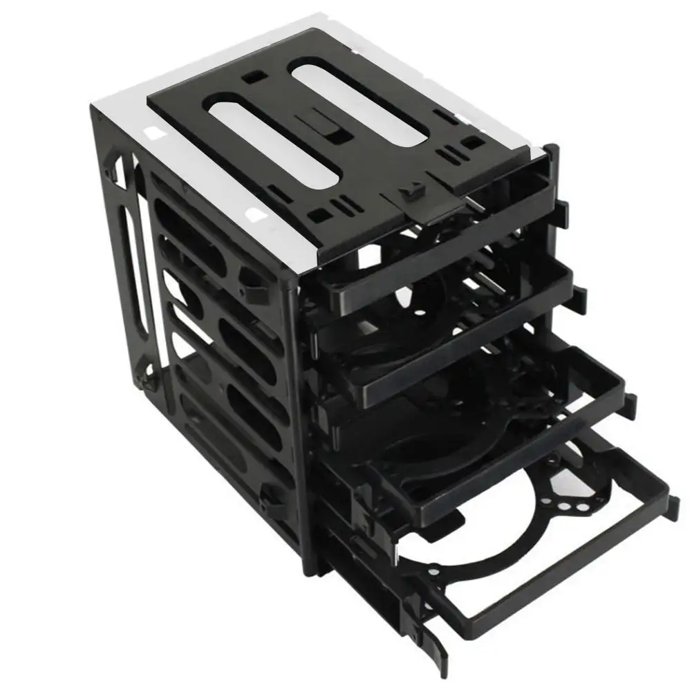 Hard Drive Enclosure 4 3.5-inch Shockproof Hard Disk Box HDD Mounting Bracket Tray HDD Cage Rack Bracket for Nas Chassis Modification