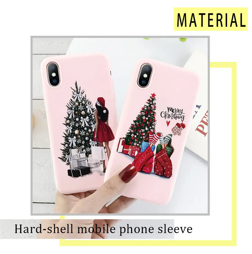 Lovebay силиконовый чехол для телефона с рождественским рисунком для iPhone 7 8 6 6s Plus 11 Pro X XR XS Max 5 5S SE женщина девушка Санта Клаус мягкая задняя крышка