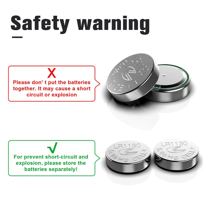 Button Battery LR1130/AG10 Alkaline For Small Toys, 53 OFF