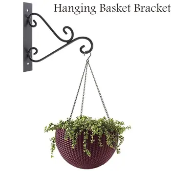 

Retro Plating Wrought Home Garden Patio Candlestick Hanger Flower Pot Holder Planter Hook Hanging Basket Bracket