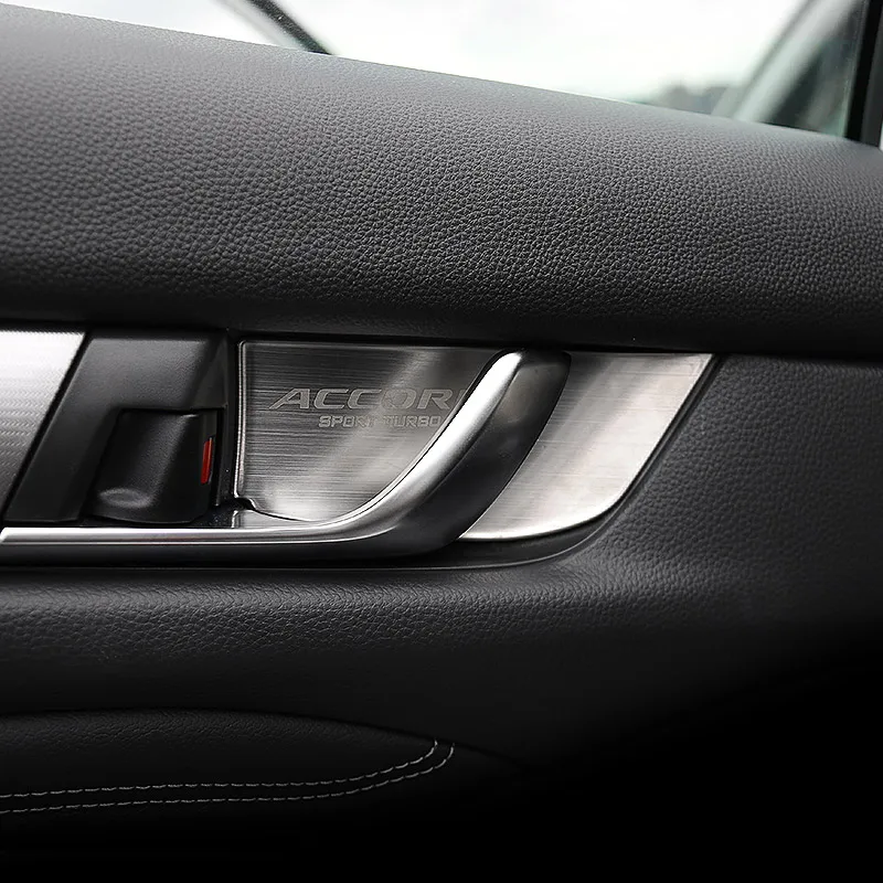 Для Honda Accord 10th дверные ручки SMD внутренняя дверная защитная втулка декоративная из нержавеющей стали с блестками модификация