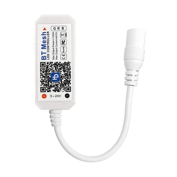 

Bluetooth Smart LED Controller Wireless RGB BT Mesh LED Controller for LED Strip Lights Compatible with Android and IOS System