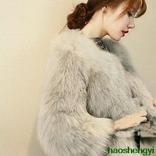 Высококачественный толстый Лисий мех, ткань, меховая одежда декоративный, плюшевый ткань