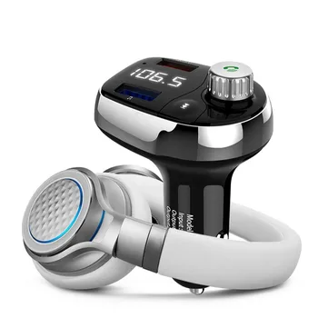 

Car FM Transmitter Car Dual USB Port Charger Car Cigarette Lighter Socket Car fast Charger Music player with phone hand free