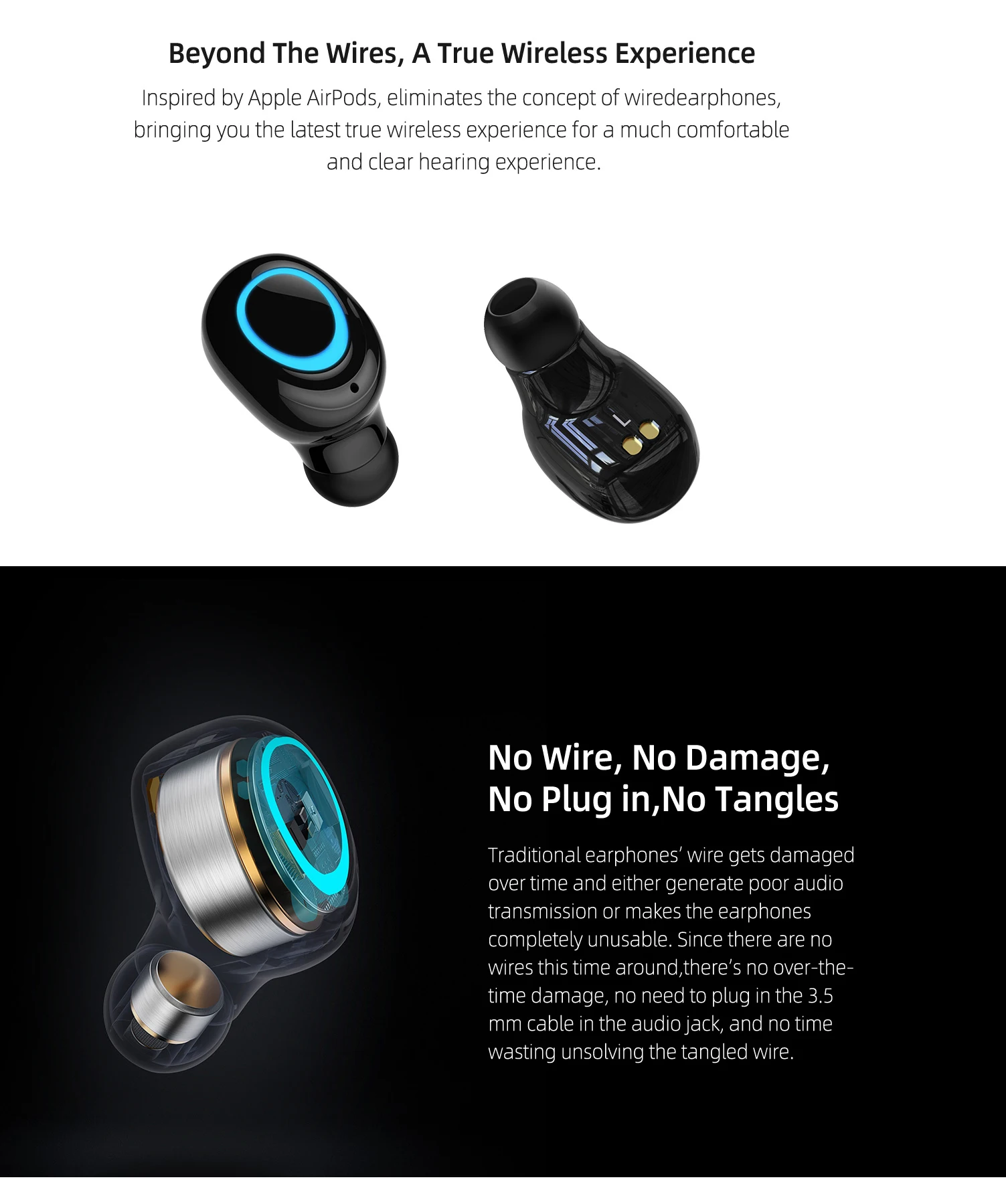 HD качество звука беспроводная гарнитура Bluetooth V5.0 стерео спортивные наушники Мобильная мощность 2200 мАч голосовой звонок для IPhone Android Горячая