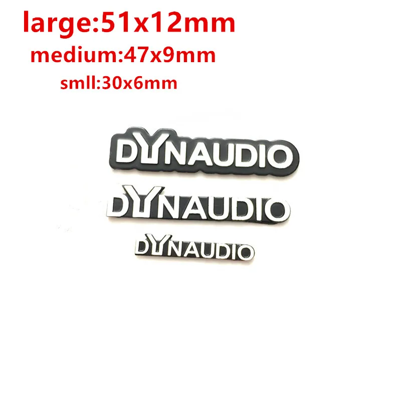 10x Dynaudio Speaker Aluminum 3d Sticker Trumpet Horn Sound Letter