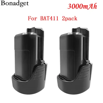 

Bonadget 3000mAh 10.8V Li-ion BAT411 Rechargeable Battery for BOSCH BAT412A BAT413A D-70745GOP 2607336013 2607336014 PS20-2 PS40