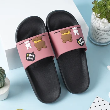 

Slippers Ladies Couple's Home In Summer Antiskid Thick Bottom Bathroom Bath Sandals Shoes Woman