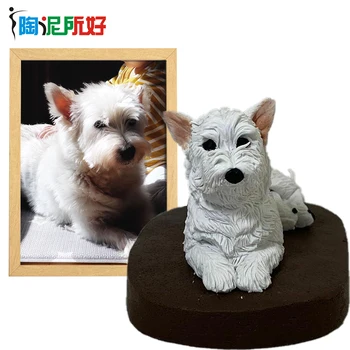 

TNSH Home Decoration Polymer Clay Dog Face Cat Doll Doll Statue Photo Real Dog Face Sculpture Pet Dog Birthday Cake Decoration