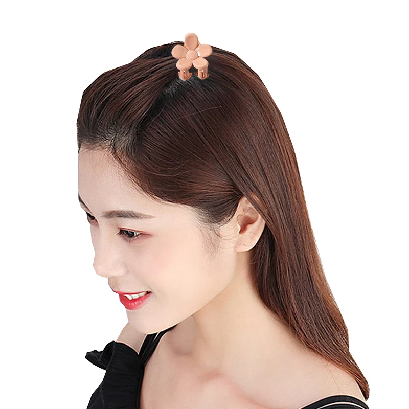 Fashion Amber Hair Clip Good-looking Morandi Color Mini Hair Accessories 6Pcs/Set  Small Cute Resin Hair Claws Clip Simplicity knot hair band