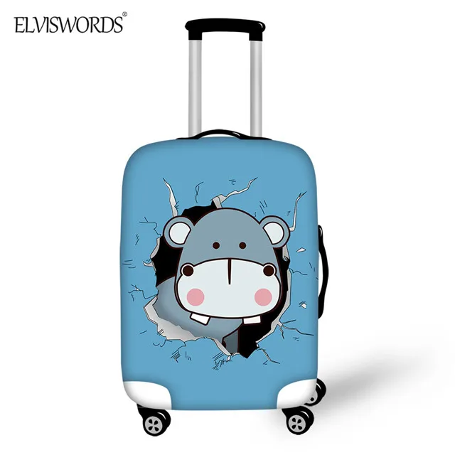 ELVISWORDS Cave мультфильм Животные багажный Чехол Дорожный чемодан на колесиках Защитная защита от пыли стрейч для 1"-32" - Цвет: CC4070L