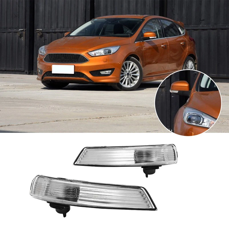 

MagicKit Flowing Turn Signal Mirror Dynamic Indicator Blinker Repeater Light ABS For Ford Focus 08-15 8M5113B383AA 8M5113B384AA