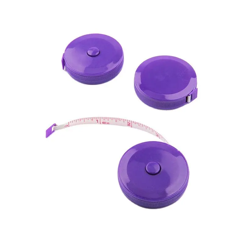 

Portable Plastic Round Shaped 1.5m 60 Inch Push Button Pocket Measuring Tape