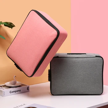 

New arrivals large certificates storage bags high quality grey Certificates pink cosmetics storage traval bags