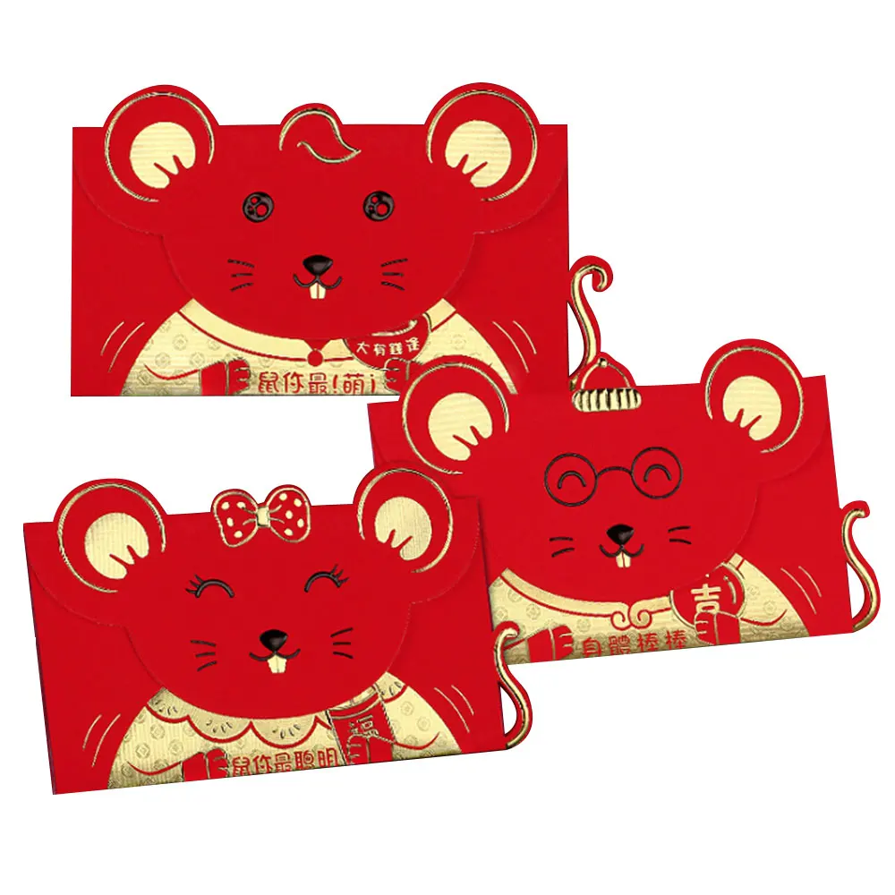 

12 Pcs Chinese New Year Red Pocket Envelopes Luck Money Pockets for Wedding party New Year bags new