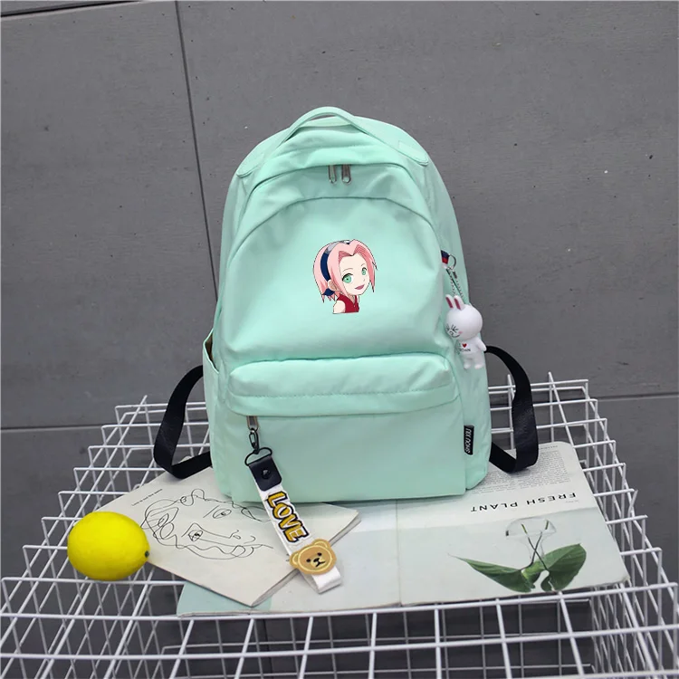 Аниме Наруто Саске рюкзак забавные школьные сумки для подростков мальчиков рюкзак для девочек с отделением для ноутбука маленькие женские дорожные сумки Подарочная сумка для детей - Цвет: GJG hongmao