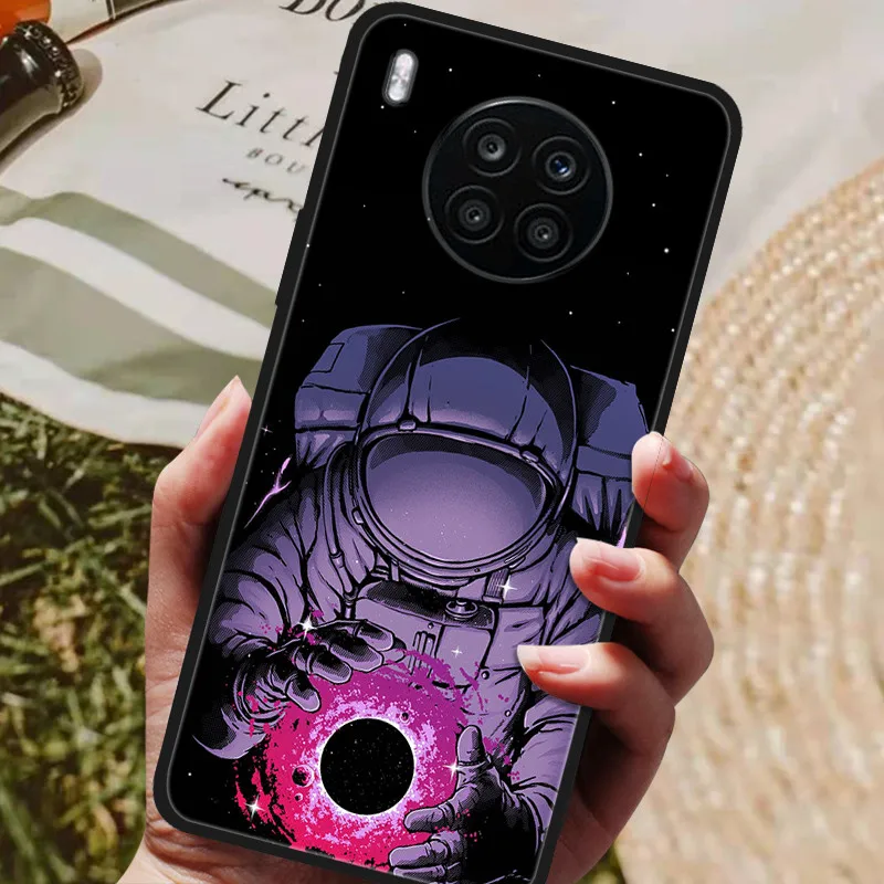 For Huawei Nova 8i Case Nova8i Cute Silicone Case Soft Slim Fundas For Huawei Nova 8i New Phone Cases nova8i 8 i Cover Bumper neck pouch for phone