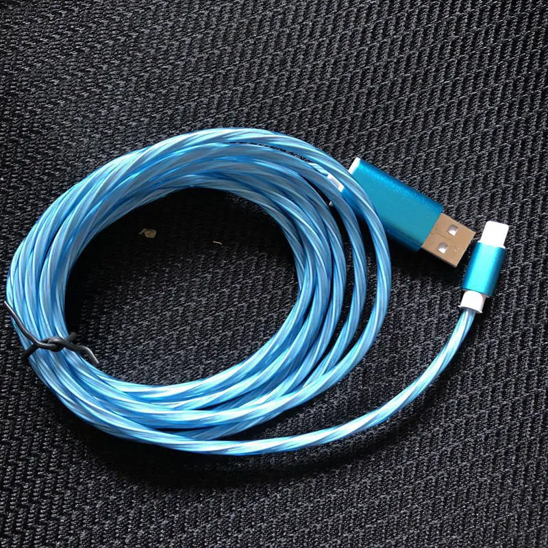 Cafele USB Cable LED Light 1M 2M Usb Charger Cables For IPhone6s 7s 8s Plus IPhonex Xs Max Ipad Mini 1 2 3 4 Charging Equipment