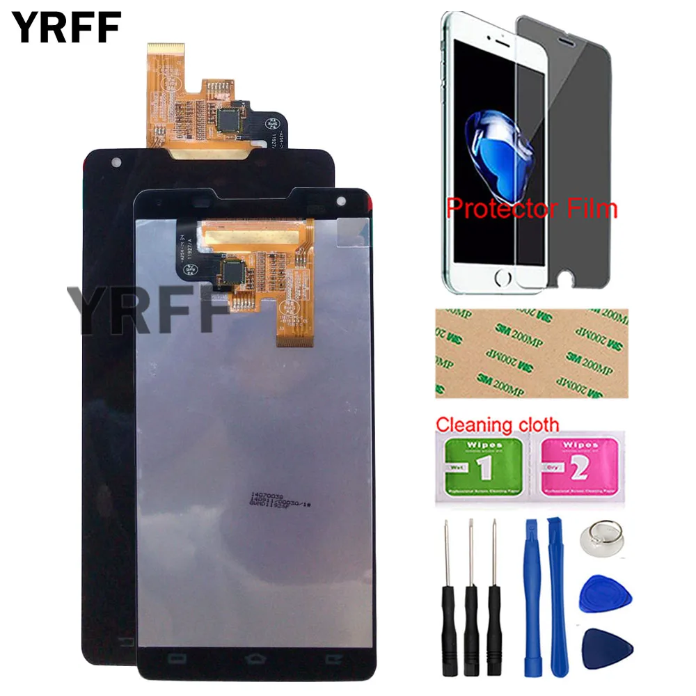 Goede Lcd Display Mobiele Voor Philips Xenium W6610 W6618 Lcd scherm + Touch Screen Digitizer Vergadering Gereedschap Tape Protector Film