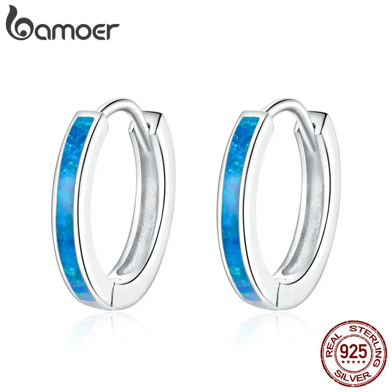 bamoer Genuine 925 Sterling Silver Simple Earrings for Women Animal Fashion Jewelry Hypoallergenic Orecchini SCE992 | Украшения и