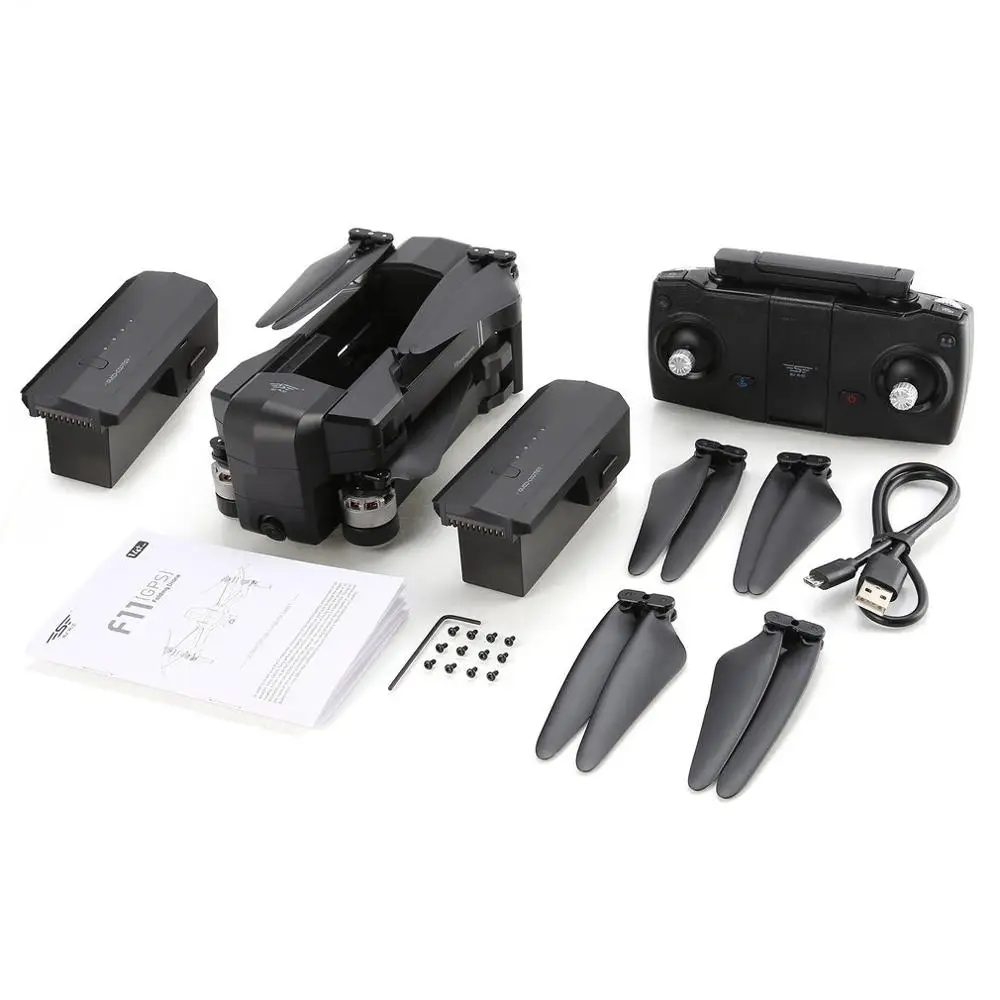 SJR/C F11 gps 5G Wifi FPV с камерой 1080P 25 минут время полета бесщеточный складной селфи RC Дрон Квадрокоптер с двумя батареями