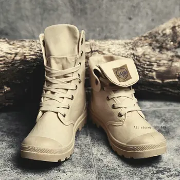 

Boys Zapatos De Hombre Canvas Shoes Fashion Men Casual Shoes High top outdoor Non-slip Sneakers Military boots A55-18