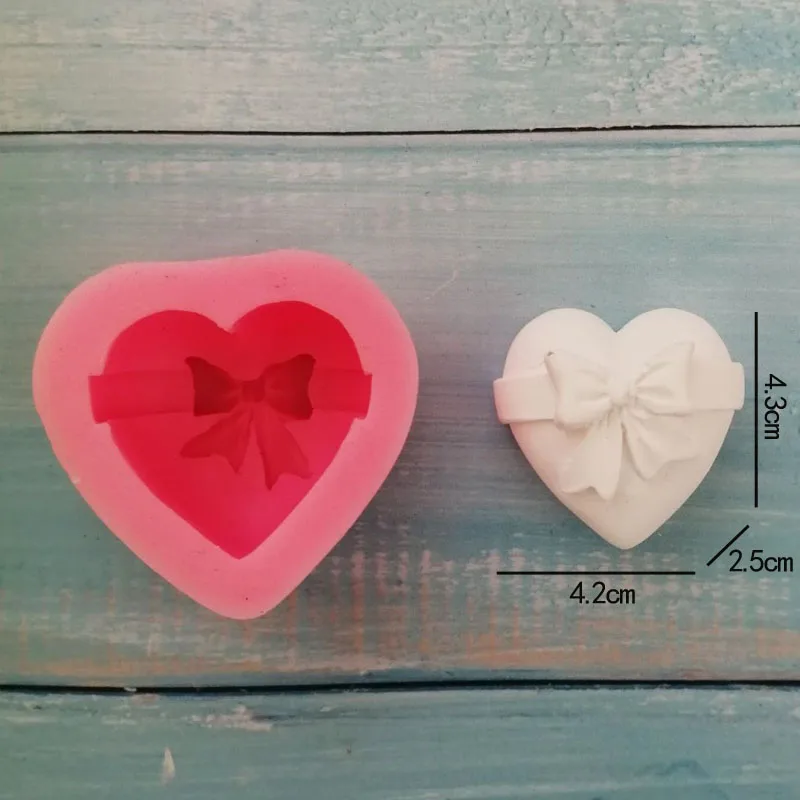 3D силиконовая форма для мыла Сердце Любовь Роза цветок Шоколад Форма свечи формы из полимерной глины поделки DIY формы для мыла основа инструмент