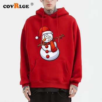 

Covrlge Christmas 3D Funny Printing Snowman Plus Velvet Hoodie sweatshirt Lovers Streetwear Hoodies For Couples MWW196
