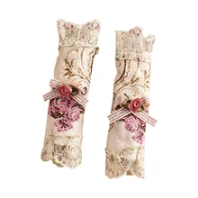 2 шт. защитные Цветочные декоративные ручки для духовки, домашние перчатки, противоскользящие Вышитые Кружевные Аксессуары для двери холодильника