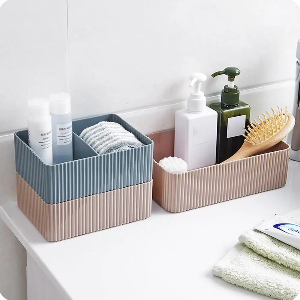 

Rectangular Skin Care Products Storage Box Desktop Sundries Bin Cosmetic Closet Makeup Remote Organizer Controller Case I5E8
