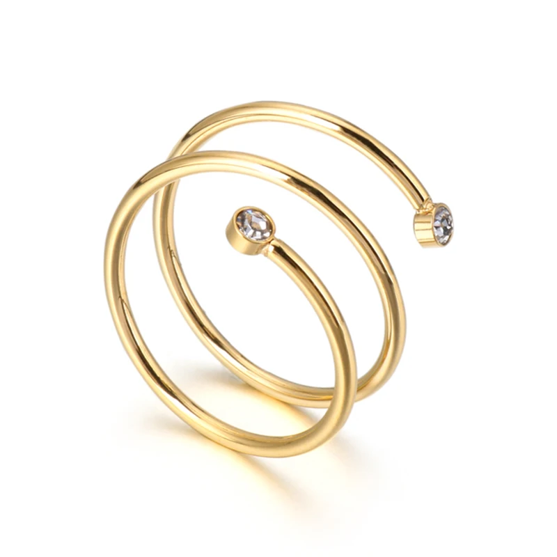 Женское модное кольцо золотого и серебряного цвета с 3 кольцами качественное из