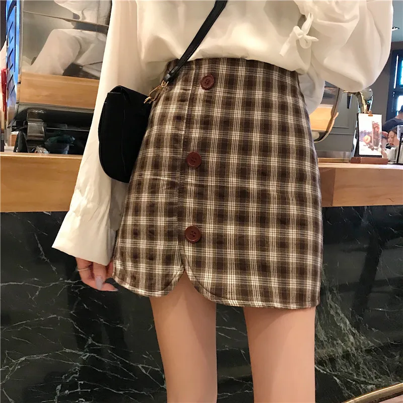 

Women's Summer Skirts Lovely Kawaii Sweet Girl Plaid High Waist Skirt Casual Female Korean Ins Chic Buttom For Women Harajuku