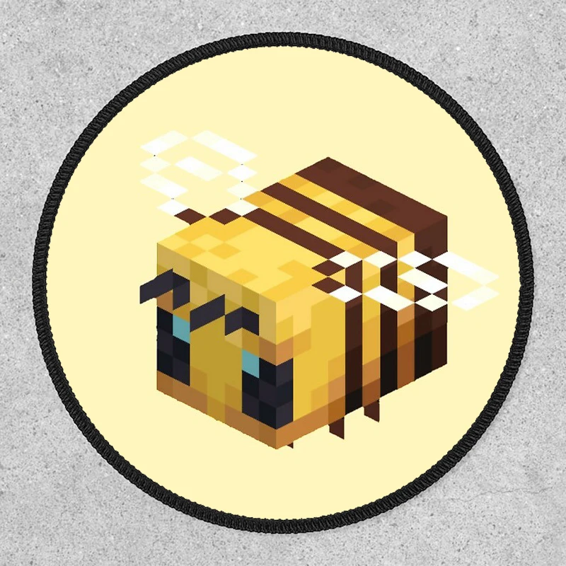 Aankondiging Cokes biologisch De Minecraft Bee Gedrukt Patch Grappige Ijzer Op Patches Voor Kleding  Cartoon Badge Patches Voor Kleding Diy Sticker Op Kleding|Lappen| -  AliExpress
