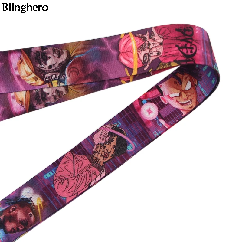 20 шт./лот, Blinghero Singer Lil Peep Lanyard, держатель для телефона, ID бейджа, аксессуары для ключей, ремни на шею, ремешки для друзей, BH0170