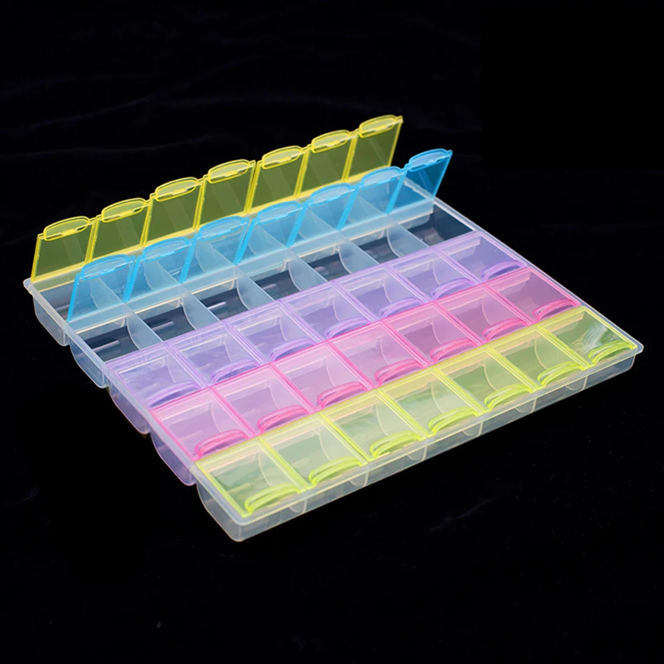 

Diamond Painting Tools14/21/28/35 Storage Box GridsRhinestones ContainerNail Art, Accessories Sewing Tools Organizer Case