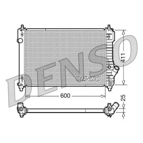 Радиатор охл. ДВС CHE Kalos 1.4 i Aut. 06/06-05/08 DENSO DRM1500