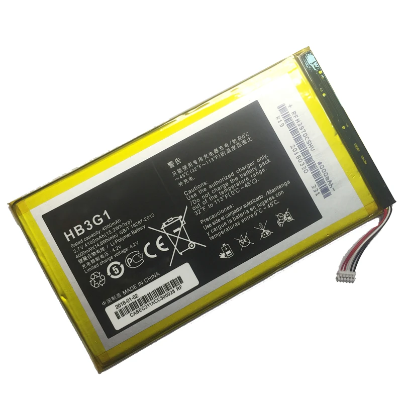 Литий-полимерный аккумулятор для планшета huawei Mediapad S7 S7-601U/C/W S7-301W/U S7-931 Аккумулятор для сотового телефона HB3G1 HB3G1H 4100 мАч