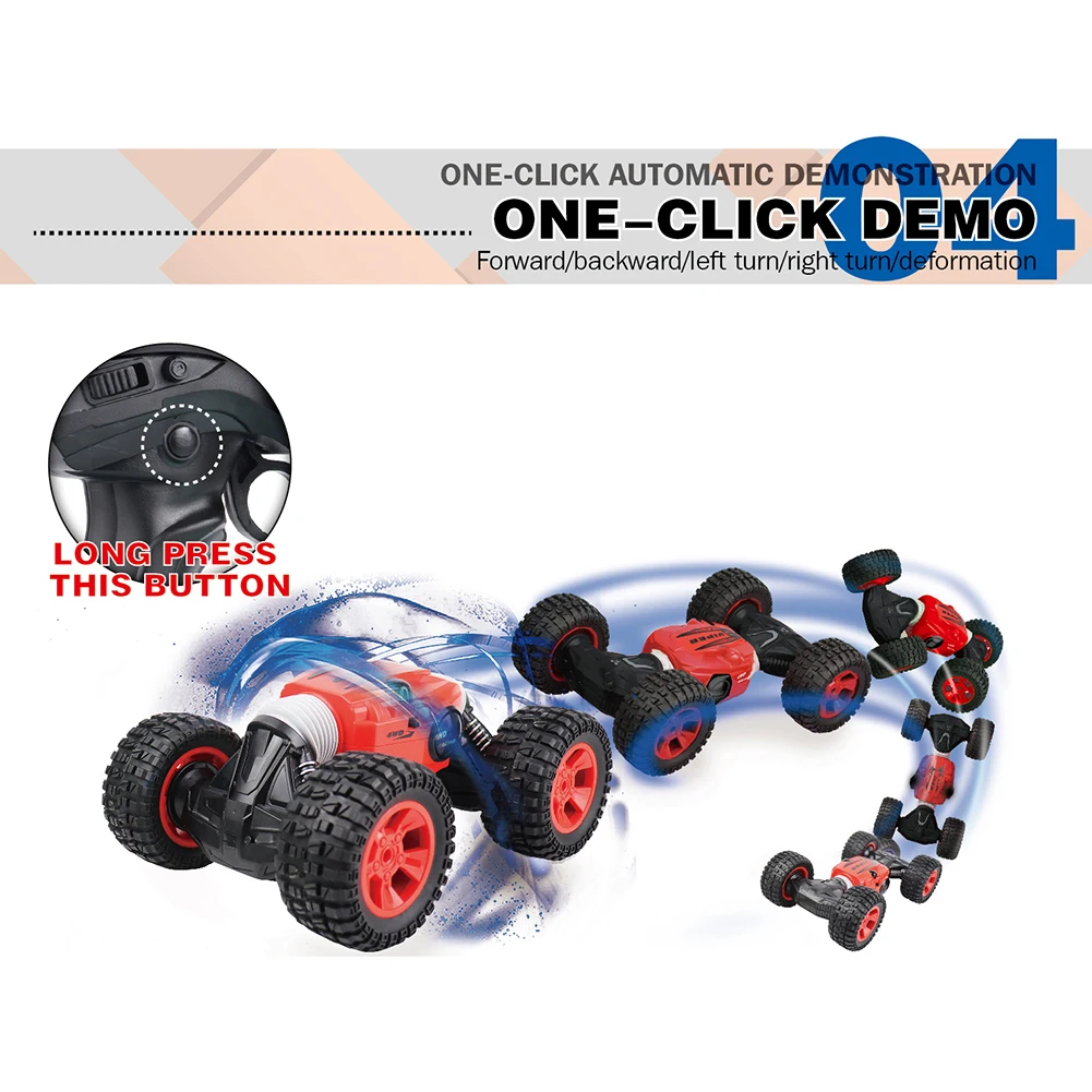 1/16 2,4G 4WD двусторонний пульт дистанционного управления скручивающийся автомобиль трюк автомобиль детская игрушка интеллект развивающая игрушка подарок для детей