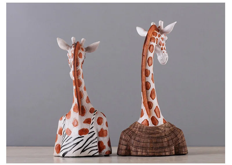 Миниатюрная модель Фигурка жирафа креативное полимерное украшение для дома ремесло Рабочий стол Гостиная домашние декоративные предметы абстрактная статуя